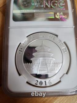 2016 NGC MS69 China 10 yuan Panda First Releases silver. 999 30g SLAB