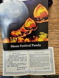 2016 Panda Moon Festival Medal High Relief 10 oz. 999 Silver Round NGC PF 70 UC