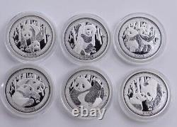2017 China 35th anniversary Panda 20g Silver Medals Set Nanjing Mint Total120g