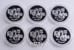 2017 China 35th anniversary Panda 20g Silver Medals Set Nanjing Mint Total120g
