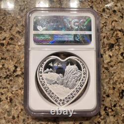 2017 China 50g Silver Medal, Panda, Mother's Day NGC Certified PF69