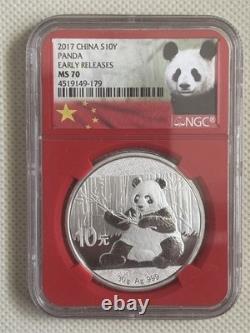 2017 China Chinese NGC MS70 Early Releases Panda coin 30g silver bullion
