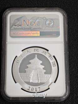 2017 China Silver Panda 30g 10 Yuan NGC MS70 30th Anniversary Special Edition
