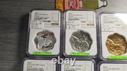 2017 China Yu Yuan Scallop Panda 5 Coin Set TOP POP