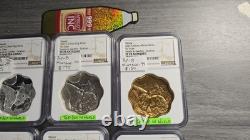 2017 China Yu Yuan Scallop Panda 5 Coin Set TOP POP