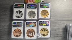 2017 China Yu Yuan Scallop Panda 5 Coin Set TOP POP