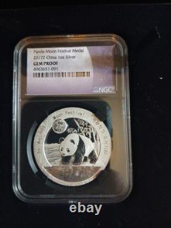 2017 Z Chinese Panda Gem Proof Coin 1oz 999 Fine Silver With Cert And Box