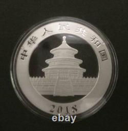 2018 China Silver Panda coin 30 gram 10 Yuan. 999 Fine