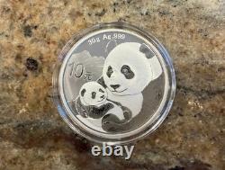 2019 30 g 10 Yuan Chinese Silver Panda Coin BU in Capsule