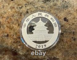 2019 30 g 10 Yuan Chinese Silver Panda Coin BU in Capsule