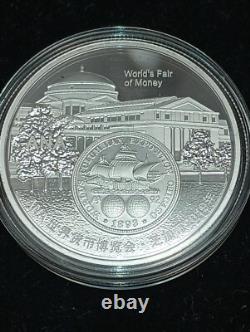 2019 50 Gram. 999 Silver China Chicago World's Fair of Money Show Panda Proof