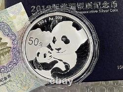 2019 50 Yuan China 150g panda Commemorative Silver Coin with Box&COA