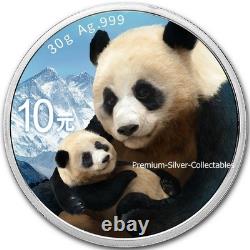 2019 China Panda, 30 grams pure Silver Colorized coin! Collect the Series