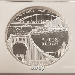 2020 ANA Worlds Fair of Money 50 g. 999 Silver Panda NGC PF 70 UC Q2274