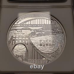 2020 ANA Worlds Fair of Money 50 g. 999 Silver Panda NGC PF 70 UC Q2274