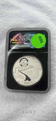 2021 China 2oz Silver Moon Panda NCG PF70 UC First Day of Issue