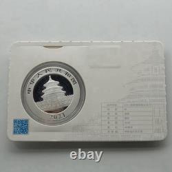 2021 China Panda 10 Yuan 30g. 999 Fine Silver Coin BU with COA Box Uncertified
