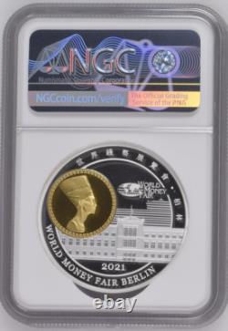 2021 China Silver 50g Berlin World Money Fair Official Mint Panda NGC PF70UC
