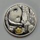 2021 China The 40th Of China's Panda Gold Coin Medal(20g Silver + 1g Gold Coin)