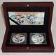 2022 China Panda 2-coin Set Night & Day 30 Gram. 999 Silver Coins Withbox + Coa