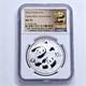 2022 China Silver Panda 30g. 999 Fine Silver 10 Yuan Ngc Ms70 40th Anniversary
