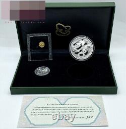 2022 China panda Commemorative Silver+Gold Coin Ag30g+Au1g with Original box