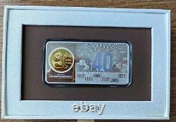 2022 China silver bar-40th Anniv. Of the Issuance of Chinese Panda Gold Coins