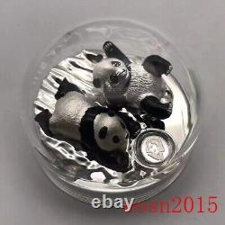 2022 Official Chinese Panda Silver Coin 3D Silver medal Ornament 30g