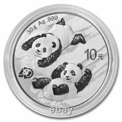 2022 Panda 40th Anniversary Privy Mark. 999 coin China UNC mint capsule