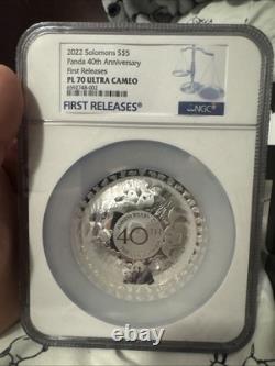 2022 Solomon Islands 50g Silver 40th Anniversary of China Panda Issue