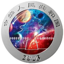 2023 ¥10 China Glow In The Dark GALAXY PANDA Numbering 30 Grams Silver Coin