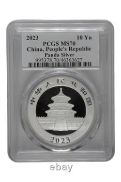 2023 30 g Silver China Panda PCGS MS 70 (Ultra Breaks)