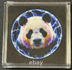 2023 30g. 999 Fine Silver China Panda Supercell Storm Colorized Silver Art Coin