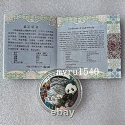 2023 China 10YUAN Panda National Park Colored Panda Silver Coin 30g HOT