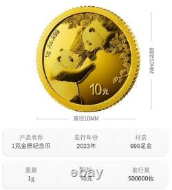 2023 China panda Commemorative Silver+Gold Coin Ag30g+Au1g with Original box