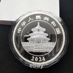 2024 China 300 Yuan 1KG (1000g) Ag. 999 Panda Silver Coin Box & Coa