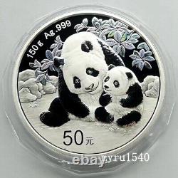 2024 China 50YUAN Panda Silver Coin 150g China Panda Silver Coin with box&COA