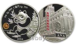 2024 China ANA World Fair Panda 1oz Silver NGC PF 70 UCAM First Day Medal