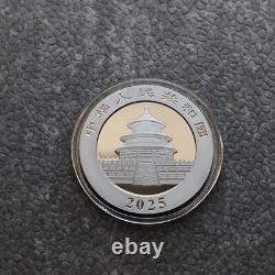 2025 1OZ 10Yuan Silver Panda China Black Empire 24ktGold gilded PROOF ONLY500 35
