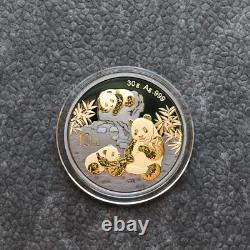 2025 1OZ 10Yuan Silver Panda China Black Empire 24ktGold gilded PROOF ONLY500 50