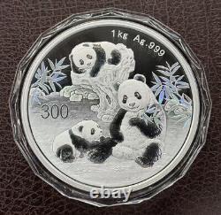 2025 300Yuan China 1000g panda Commemorative Silver Coin with Box&COA, 1kg