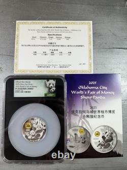2025 China Official Mint Medal 2 oz Silver ANA World Money Fair NGC PF70 2025 China Official Mint Medal 2 oz Silver ANA World Money Fair NGC PF70