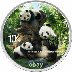 2025 China Panda, 30 grams pure Silver Colorized coin! Collect the Series