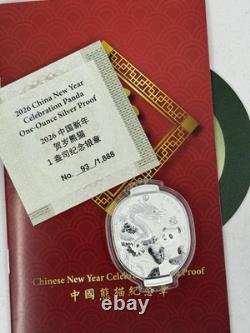 2026 China 1 Oz Silver New Year Celebration Panda High Relief Proof
