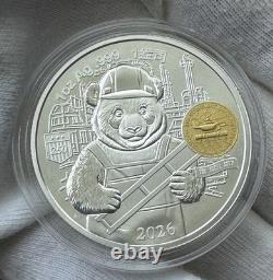2026 China 1oz Silver Panda Pittsburgh ANA Show Release withbox
