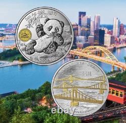 2026 China 2oz Silver ANA Show Panda Proof With Privy & COA