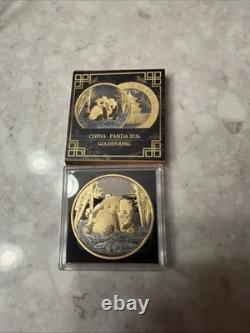 2026 China 30 Gram Silver 10 Yuan Panda Golden Ring Gold & Ruthenium Limited
