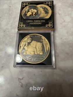 2026 China 30 Gram Silver 10 Yuan Panda Golden Ring Gold & Ruthenium Limited