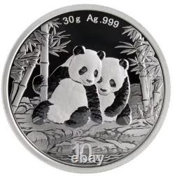 2026 China 30 gram. 999 Fine Silver Panda BU Coin 10 (In Capsule) PRESALE