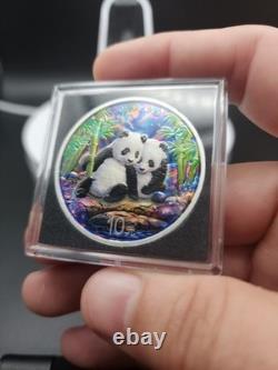 2026 China Enchanted Panda Colored 999 Silver Metallic & Silver Holo Serial 227